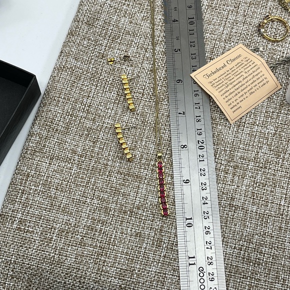 Vintage Technibond Classic 18K Gold Bonded 925 Necklace & Earring Set - Picture 15 of 17